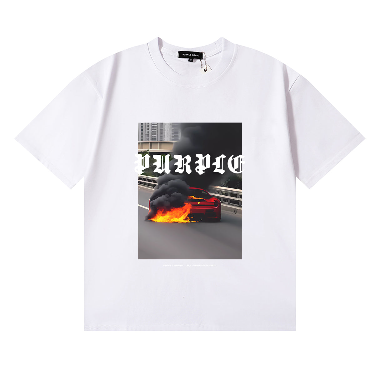 Purple T Shirts Smoke Show Racing Print