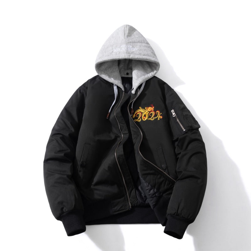 Mens Vintage Jackets Embroidered Autumn/Winter Flight Clips Baseball Uniforms