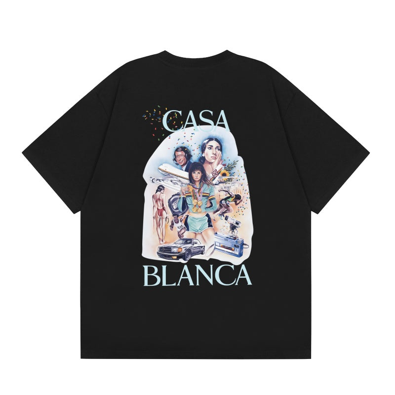 Casablanca T SHIRTS High-quality pure cotton streetwear