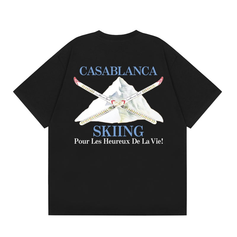Casablanca T SHIRTS High-quality pure cotton streetwear