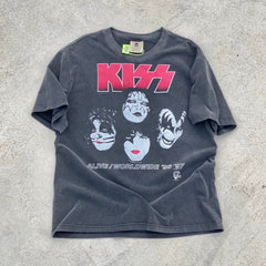 Unisex Vintage T Shirts KISS '96-'97 Tour ¨C Limited Edition Heavyweight Distressed Wash Tee