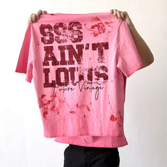 Unisex Vintage T Shirts Saint Street Dirty Graffiti-Style T-Shirt: Features hand-painted splatter art on the finished garment, multi-zone hand-distressing, and a heavy-duty enzyme-washed finish with spray-effect whiskering¡ªexuding a premium, vintag