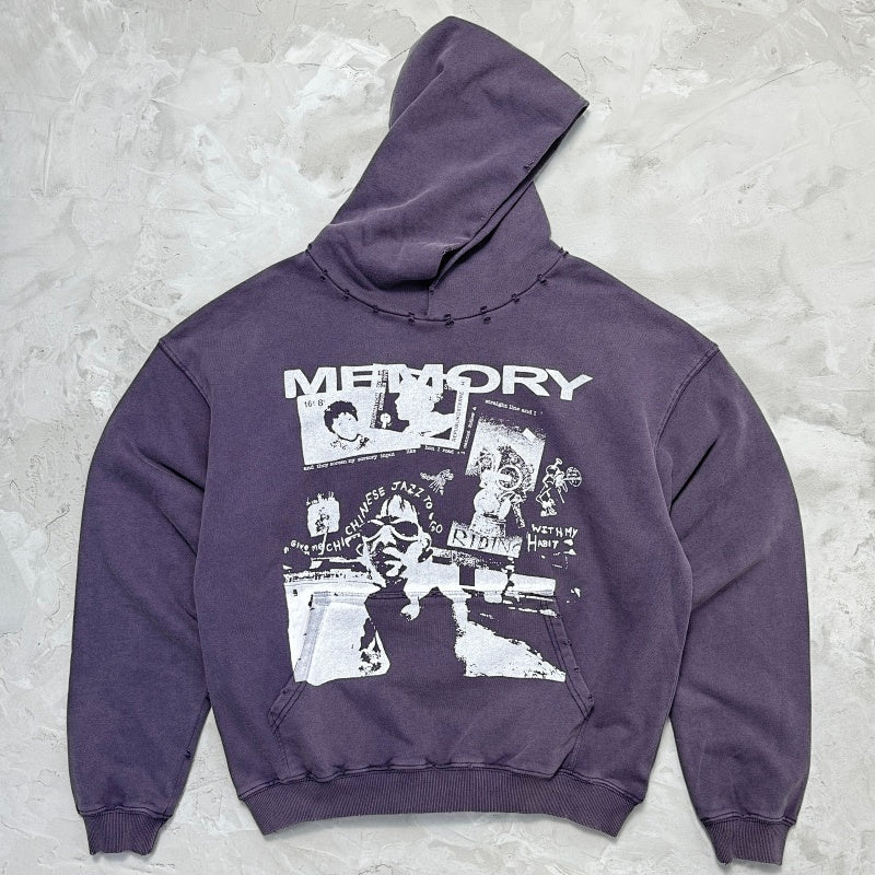 Unisex Vintage HoodiePurple Memories Limited Edition Hoodie ¨C Custom-made using heavyweight [Indigo Purple] fabric identical to the original.