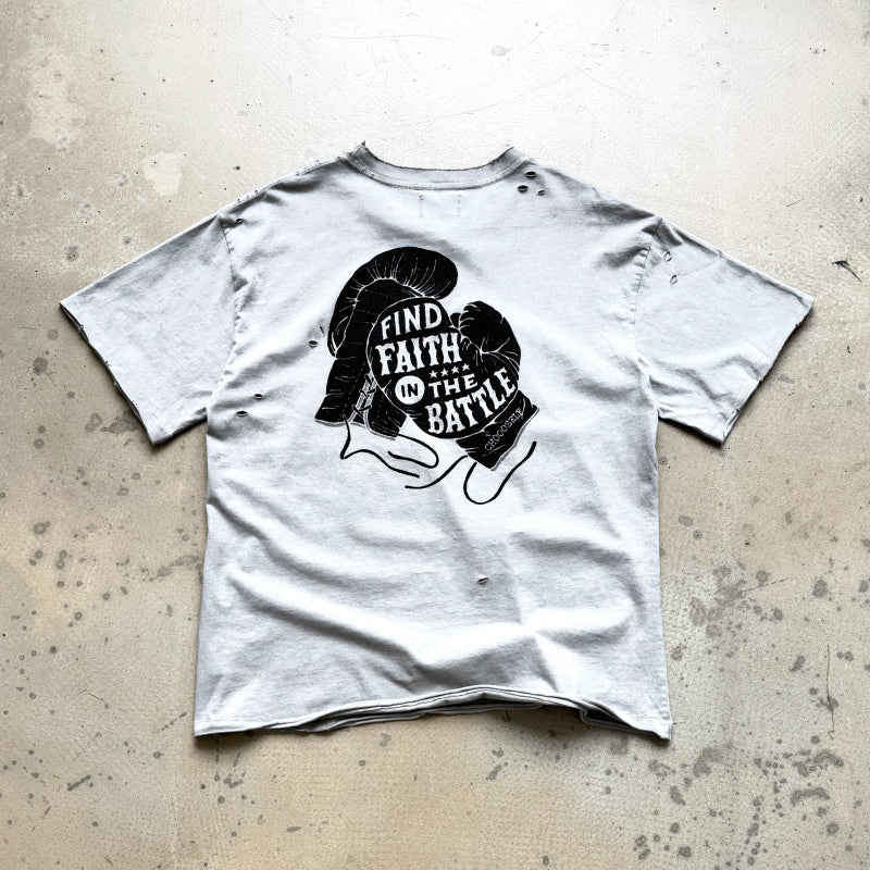 Unisex Vintage T Shirts CHOOOSELF 26SS Kendrick Lamar FFITB Limited Edition ¨C Heavyweight Washed, Distressed & Destroyed Streetwear T-Shirt (Boxy/Cropped Punk Style)