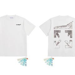 OFF WHITE T SHITRS High-quality 100% pure cotton streetwear