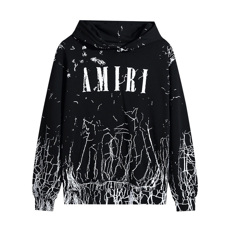 Amiri Hoodie Linear cracking