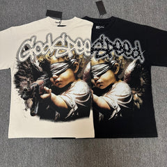 Godspeed T Shirts 100% pure cotton 260g fabric Streetwear fashion Rhinestone