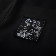 Off White hoodie pocket letter portrait pattern pullover