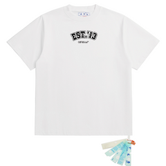 OFF WHITE T SHITRS High-quality 100% pure cotton streetwear