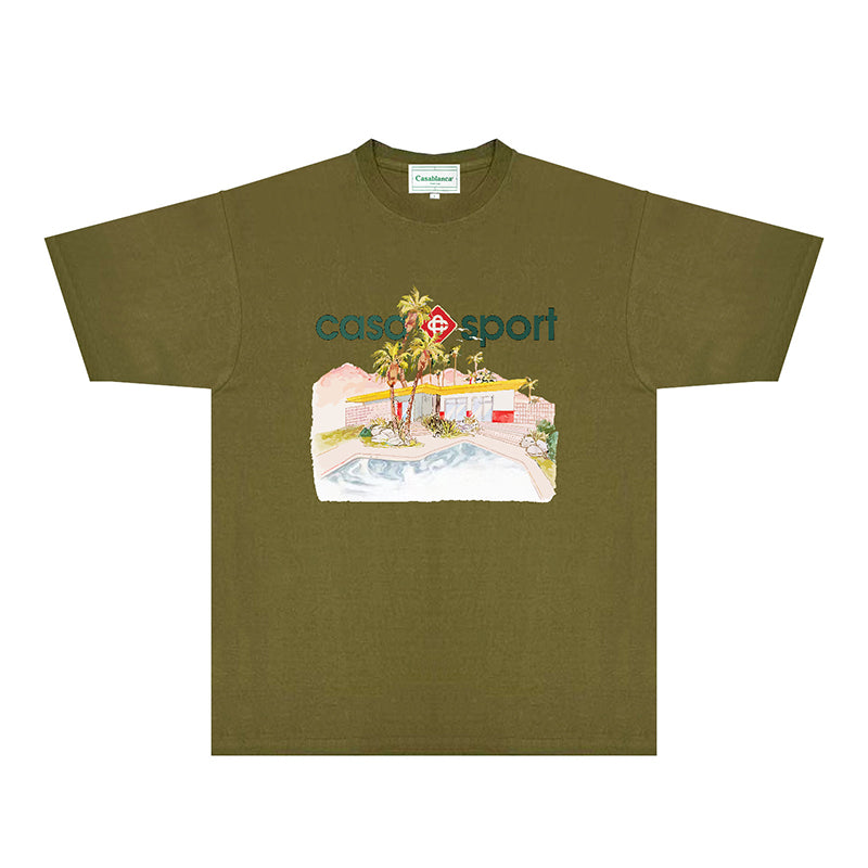 Casablanca T Shirts Street High-quality pure cotton