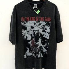Unisex Vintage T Shirts MJ Undefeated Ruler Limited Edition ¨C Heavyweight Distressed Wash Short-Sleeve T-Shirt. Crafted from custom heavyweight brushed fabric with a vintage feel. Features a premium combination of white ink direct printing and Amer