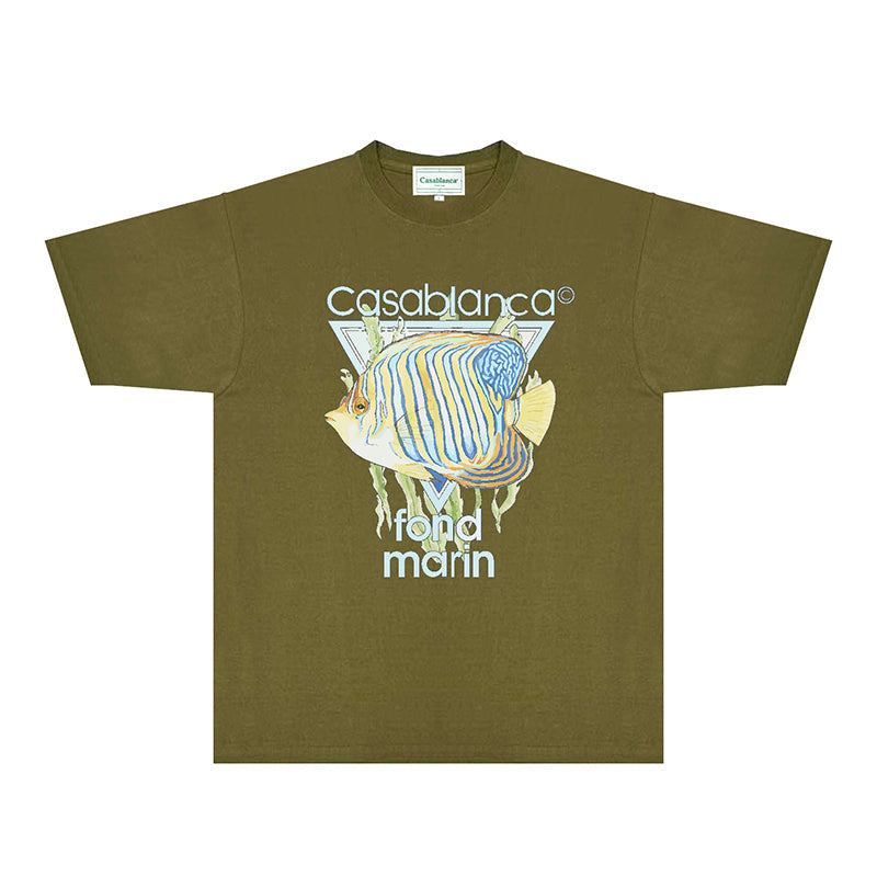 Casablanca T Shirts Street High-quality pure cotton