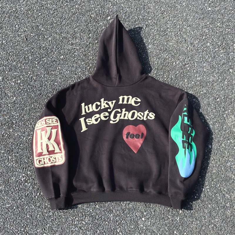 Unisex Vintage Hoodie CPFM x KIDS SEE GHOSTS Limited Edition ¨C Original brushed fabric with raised puff print.