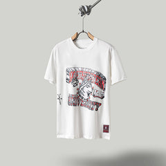 Travis Scott T Shirts x Mitchell x Ness Northeastern Huskies Hand-Deawn Short Sleeve