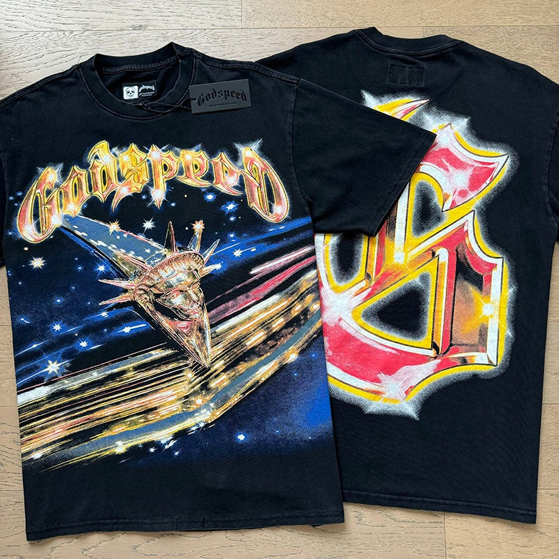 Godspeed T Shirts 100% pure cotton 260g fabric Streetwear fashion