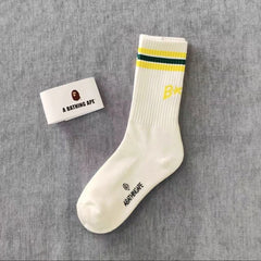 Bathing Ape Bape Socks ape head socks men and women medium tube towel bottom outdoor actual combat elite training sports basketball socks