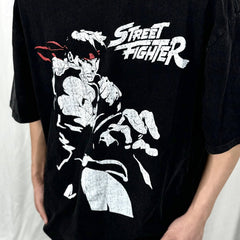 Unisex Vintage T Shirts Street Fighter Wind, Forest, Fire, Mountain Limited Edition ¨C High-Street Style Featuring Premium Distressed Wash Craftsmanship