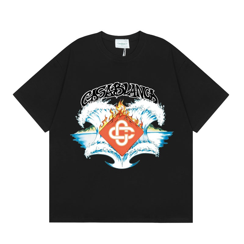 Casablanca T SHIRTS High-quality pure cotton streetwear
