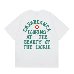 Casablanca T SHIRTS High-quality pure cotton streetwear