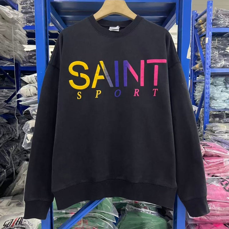 Saint Michael Printed Cotton Sweatshirt