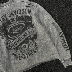 Unisex Vintage sweatshirt Harley Choppers Legendary Motorcycle ¨C Limited Edition Crewneck Sweatshirt (Heavyweight, Washed & Distressed Finish)
