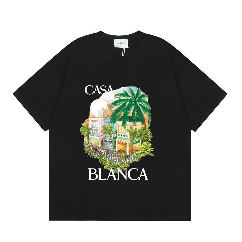 Casablanca T SHIRTS High-quality pure cotton streetwear