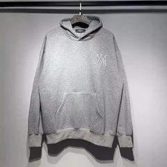 Amiri Hoodie AMI Ripped Embroidered Letters Fleece Hooded Sweater for Men and Women