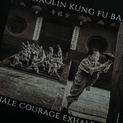 Unisex Vintage T Shirts Inhale courage, exhale fear ¡ª featuring Shaolin Kung Fu elements and a heavy-duty washed, distressed finish.