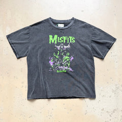 Unisex Vintage T Shirts CHOOOSELF 26SS Misfits: Resurrection Limited Edition ¨C Heavyweight, Washed, Distressed & Destroyed Streetwear T-Shirt (Boxy/Cropped Punk Style)