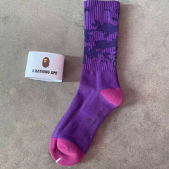 Bathing Ape Bape Socks ape head socks men and women medium tube towel bottom outdoor actual combat elite training sports basketball socks
