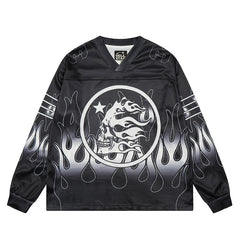 HS Long Sleeve Shirts Hip-hop loose oversize
