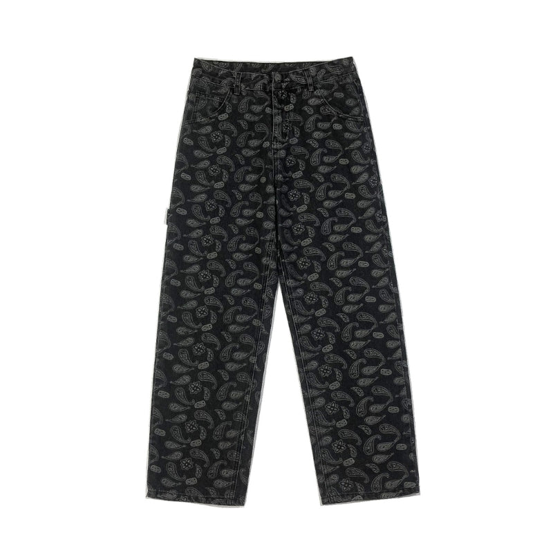 Men Jeans Straight Spring and Autumn Workwear Jeans Trousers