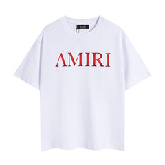 Amiri T Shirts Red text