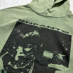 Unisex Vintage Hoodie Depressed Boy Limited Edition Hoodie ¨C Custom heavyweight fabric featuring a natural, faded look achieved through Asut-style enzyme and stone washing, with pockets removed after the wash process.
