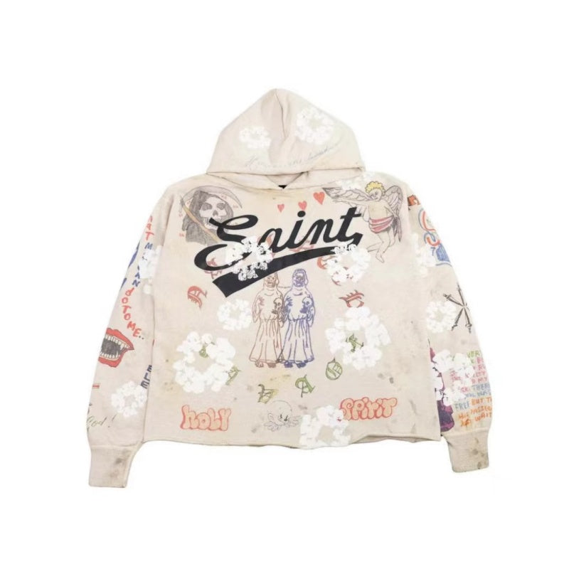 Saint Michael hoodie with printed design - fashionable