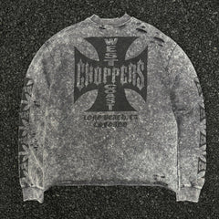Unisex Vintage  sweatshirt West Coast CSFGANG Limited Edition Crewneck Sweatshirt ¨C Heavyweight fabric with a washed, distressed finish and multiple hand-cut, distressed details.