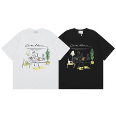 Casablanca T SHIRTS High-quality pure cotton streetwear
