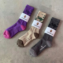 Bathing Ape Bape Socks ape head socks men and women medium tube towel bottom outdoor actual combat elite training sports basketball socks