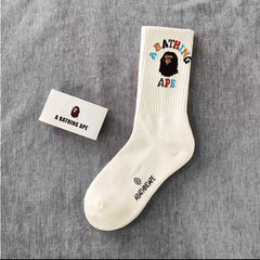 Bathing Ape Bape Socks ape head socks men and women medium tube towel bottom outdoor actual combat elite training sports basketball socks