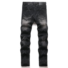Mens Fashion Jeans Chain embroidery S8261#