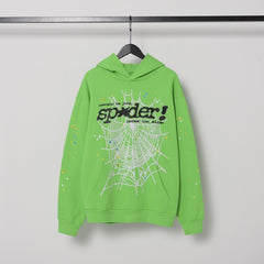 Sp5der hoodie High-quality cotton with rhinestone embellishment Pure cotton high quality spring/summer