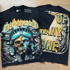 Godspeed T Shirts statue of Liberty 100% pure cotton 260g fabric