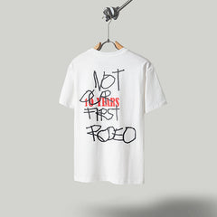 Travis Scott T Shirts FW24 DAYS BEFORE RODEO merchandise with English print on the back short-sleeved shirt