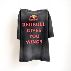 Unisex Vintage T Shirts Saint ¡Á Red Bull Limited Edition Collaboration T-Shirt. Features authentic-spec heavyweight fabric (280g post-wash weight) and vintage single-stitch/blind-stitch construction. Finished with enzyme grinding, sandblasting, and d