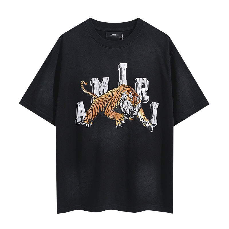 Amiri T Shirts Washed Series tiger