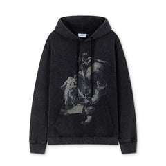 Off White hoodie Angel Portrait Oil Painting Pullover Hood