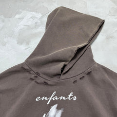 Unisex Vintage Hoodie Ethereal Portrait Limited Edition Hoodie ¡ª Custom heavyweight fabric, handcrafted distressed detailing, and a natural fade effect achieved through Asute enzyme-abrasion washing.