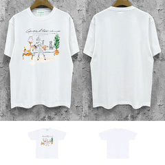 Casablanca T Shirts Street High-quality pure cotton