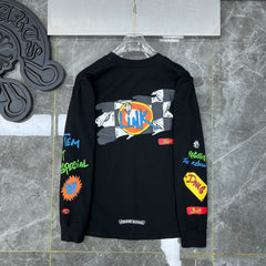CHH  Heart Long Sleeve Shirt Unisex Fashion Loose Long Sleeve Shirt