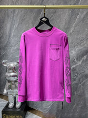 CHH  Heart Long Sleeve Shirt Unisex Fashion Loose Long Sleeve Shirt